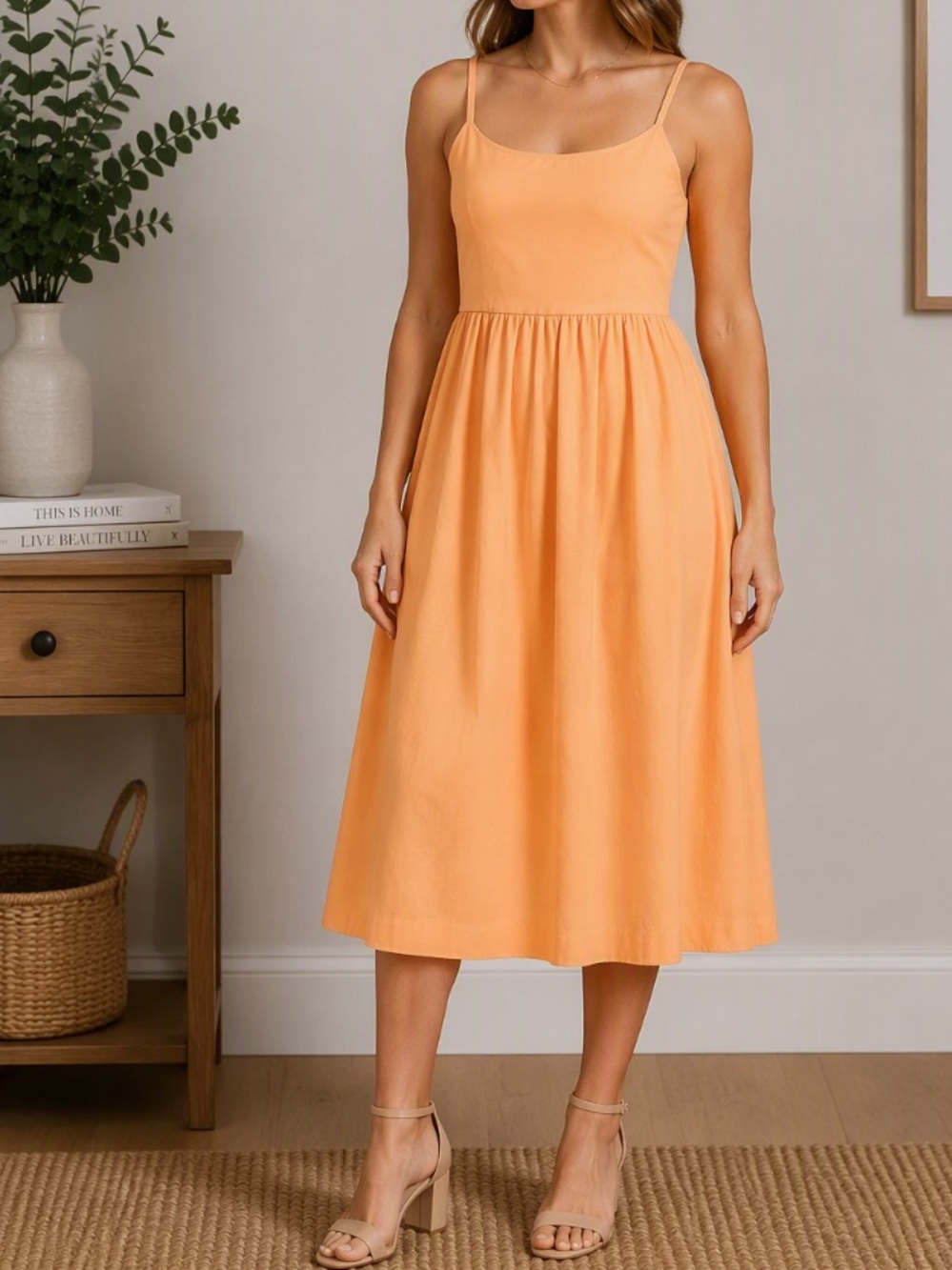 Tangerine Midi Dress